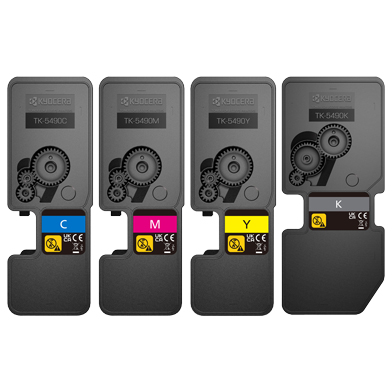 Kyocera KYOTK5490VAL TK-5490 Toner Cartridge Value Pack CMY (2,400 Pages) K (2,800 Pages)