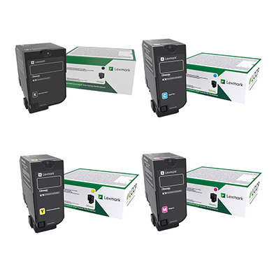 Lexmark  74C2 High Capacity Toner Value Pack (CMY 7,000 Pages + KXL 20,000 Pages)