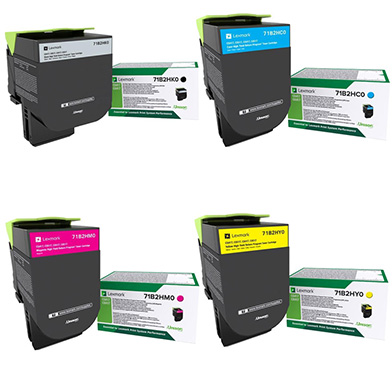 Lexmark  71B2H High Capacity Toner Value Pack K (6,000 Pages) CMY (3,500 Pages)