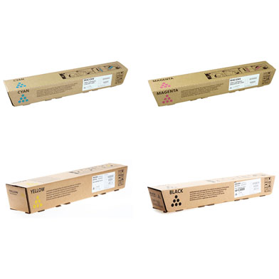 Ricoh RICOHMPC3000VAL Toner Cartridge Value Pack CMY (12,500 Pages) K (20,000 Pages)