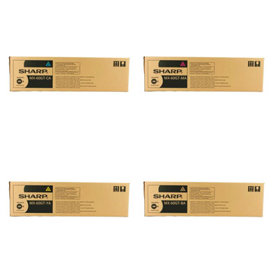 Sharp MX-60GT Toner Cartridge Value Pack CMY (24,000 Pages) K (40,000 Pages)