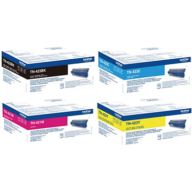 Brother  TN-423 Toner Rainbow Pack CMY (4,000 Pages) K (6,500 Pages)