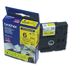 Genuine Brother 6mm Gloss TZ Black On Yellow Labelling Tape