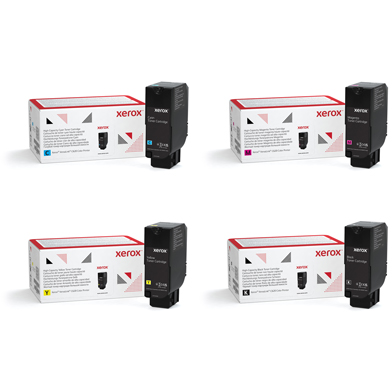 Xerox XERC620HCVAL High Capacity Toner Value Pack CMY (12,000 Pages) K (20,000 Pages)