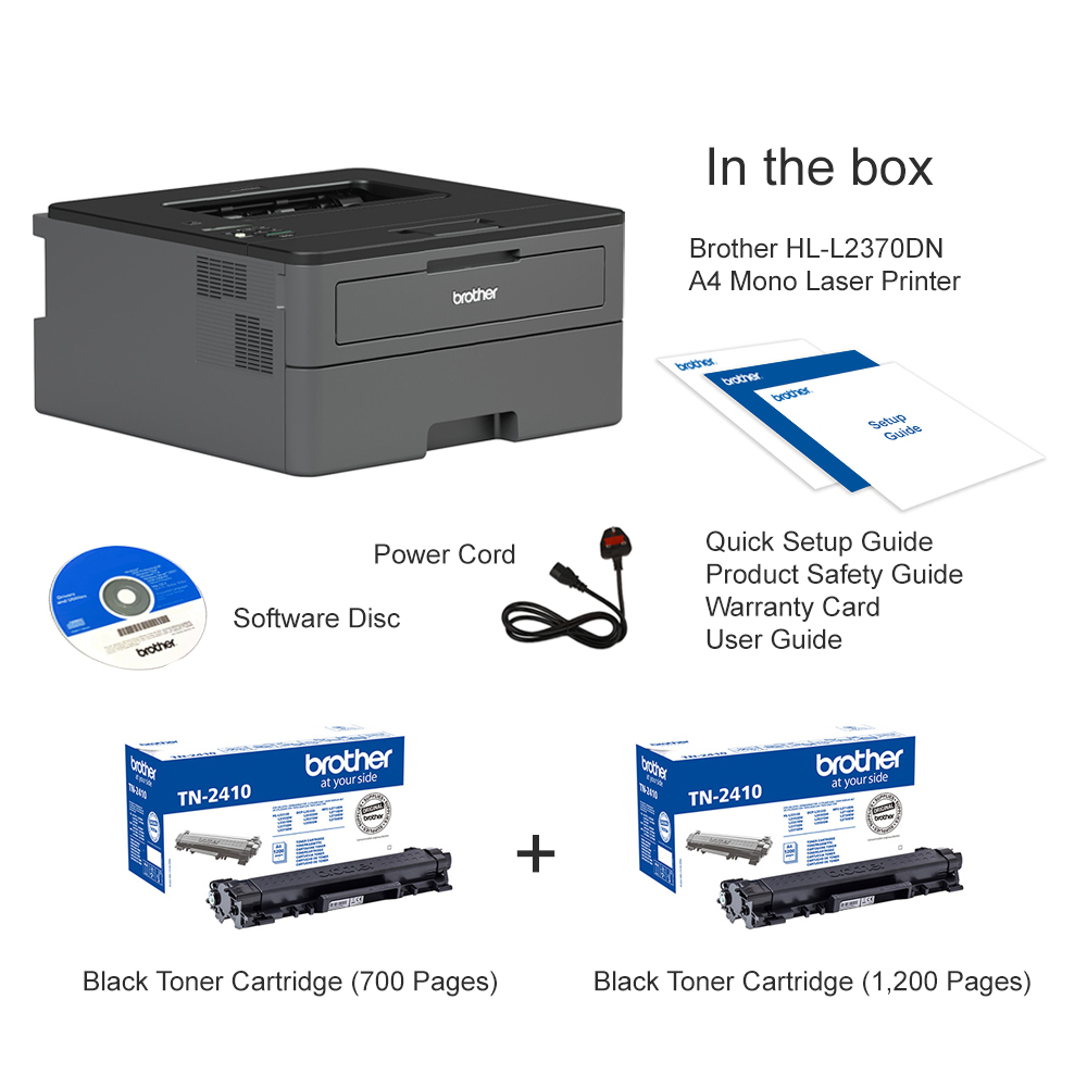 Brother HL L2370DN Black Toner 1 200 Pages A4 Mono Laser
