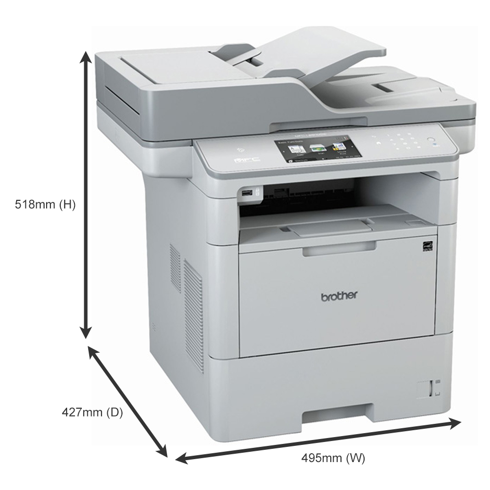 Brother MFCL6900DW A4 Mono Multifunction Laser Printer MFCL6900DWZU1