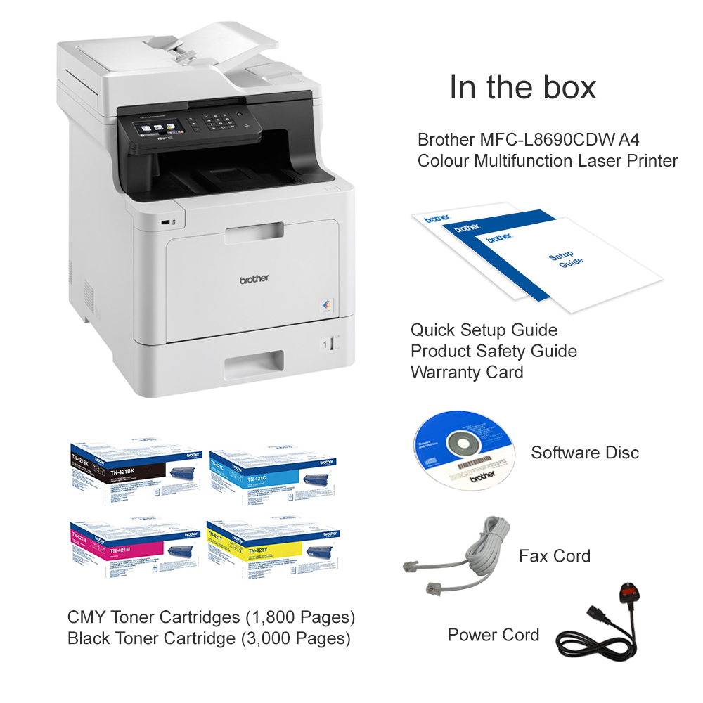 Brother MFCL8690CDW Colour Laser Multifunctional Printer