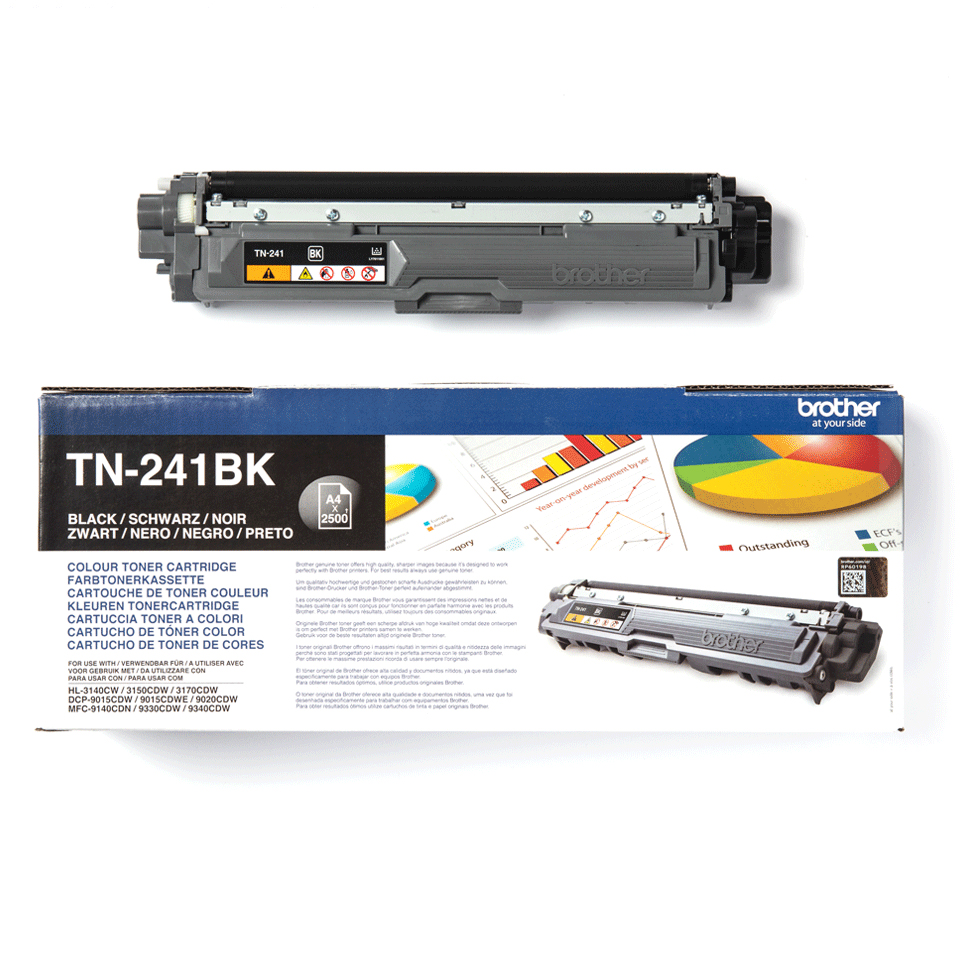 Brother TN241BK TN-241 Black Toner Cartridge (2,500 Pages)