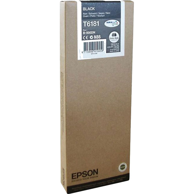 Genuine Epson Black T6181 Extra High Capacity Ink Cartridge 8000 Pages For B500 B510DN Printers