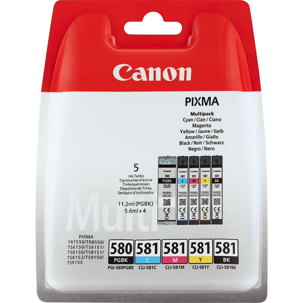 Buy OEM Canon PGI-580XXL/CLI-581XXL Multipack (5 Pack) Ink Cartridges