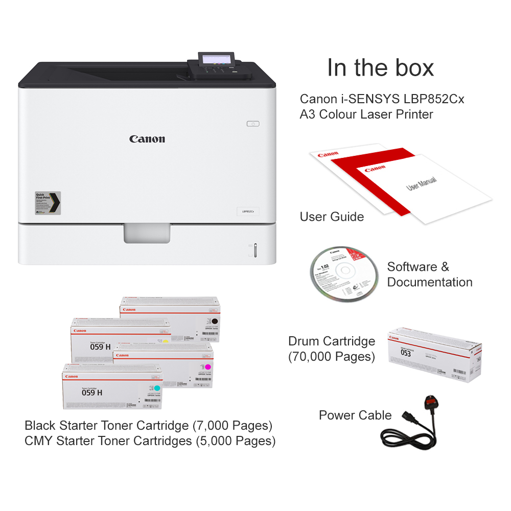 IMPRESORA LASER COLOR A3 CANON I-SENSYS LBP852CX 1830C007