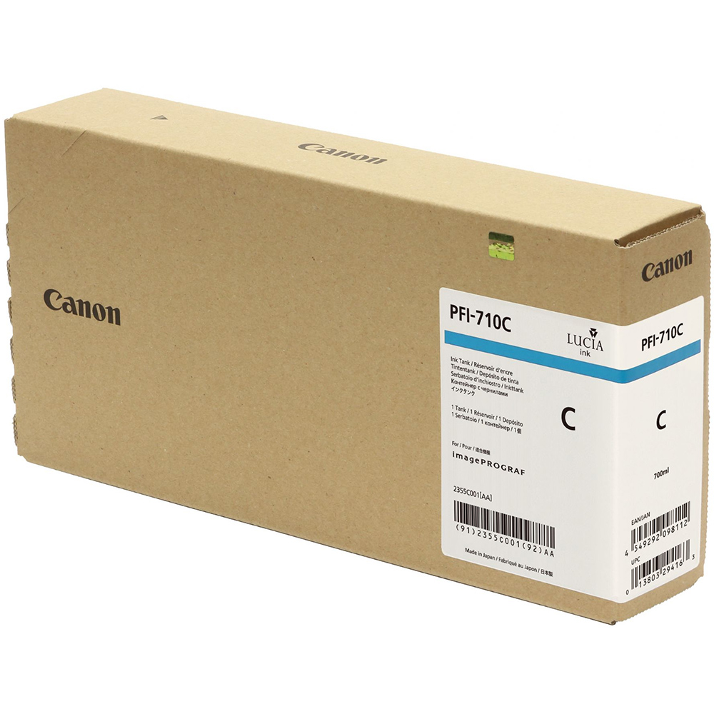 Canon 2355C001AA TX-2000 PFI-710C Cyan Ink Cartridge (700ml)