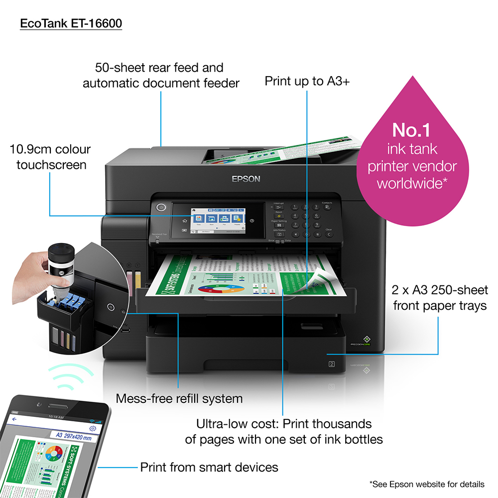 Epson EcoTank ET16600 A3+ Colour Multifunction Inkjet Printer