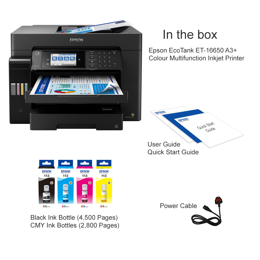 Epson EcoTank ET16650 A3+ Colour Multifunction Inkjet Printer