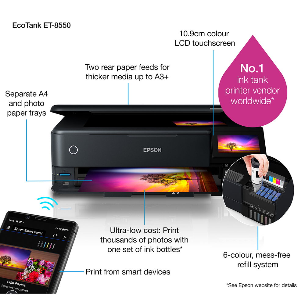 Epson EcoTank ET8550 A3+ Colour Multifunction Inkjet Printer