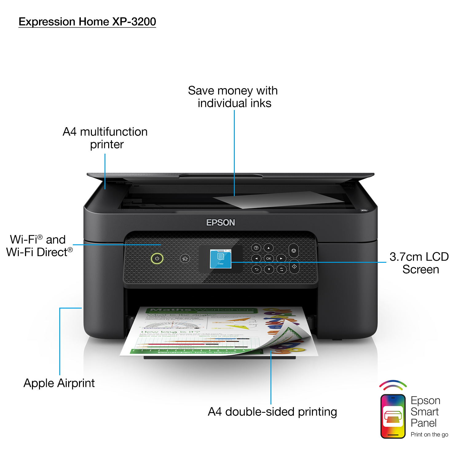 Epson Expression Home XP3200 A4 Colour Multifunction Inkjet Printer