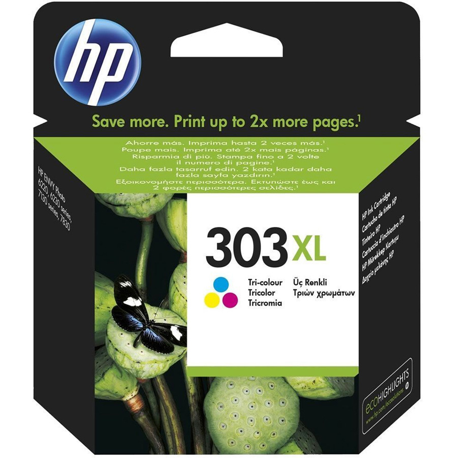 HP 303 XL (T6N03AE) 3 Colours Ink Cartridge, Original 415 pages