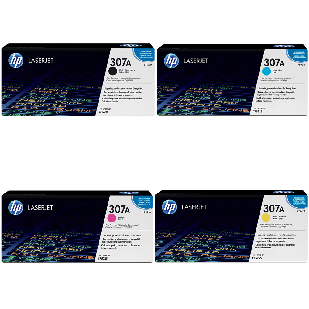 Frastødende Barnlig For nylig HP CP5225 307A Toner Rainbow Pack CMY(7.3k) K(7k)