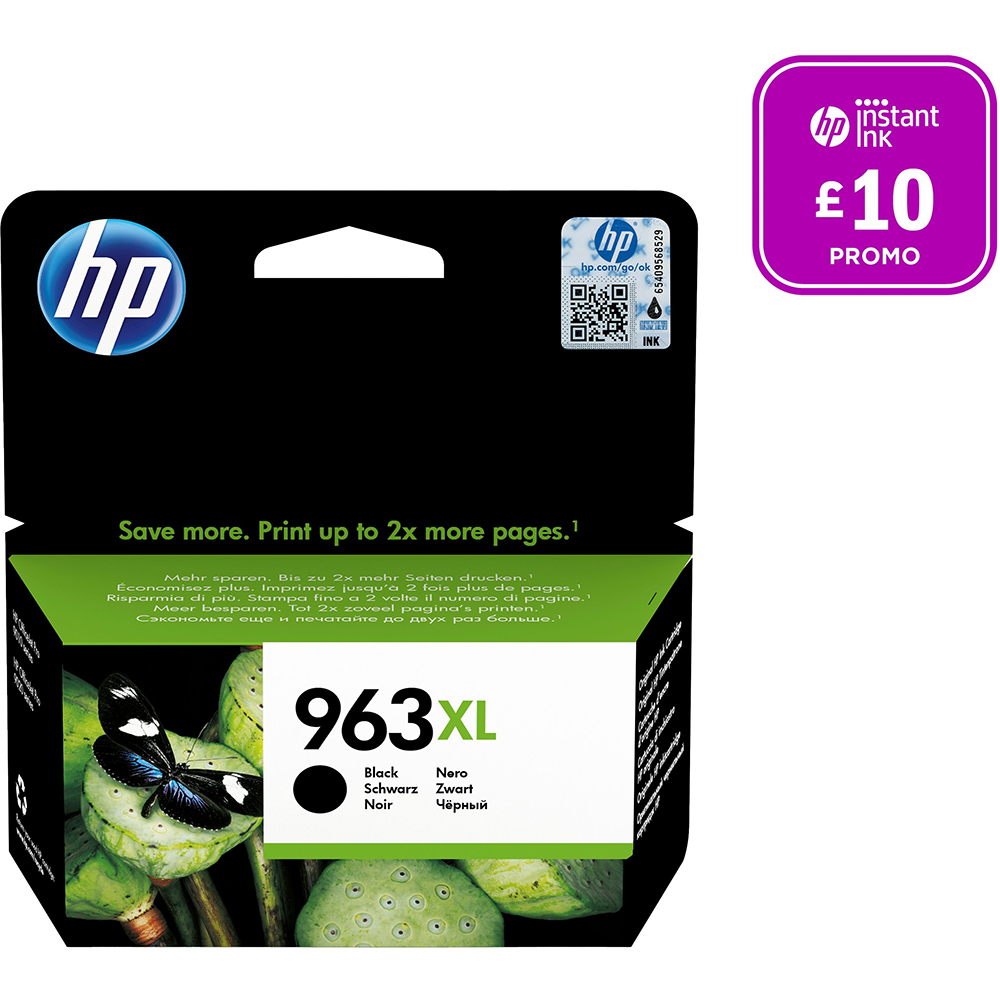 HP 963XL Black Original High Yield Ink Cartridge Twin Pack - 3JA30AE, HP  Ink