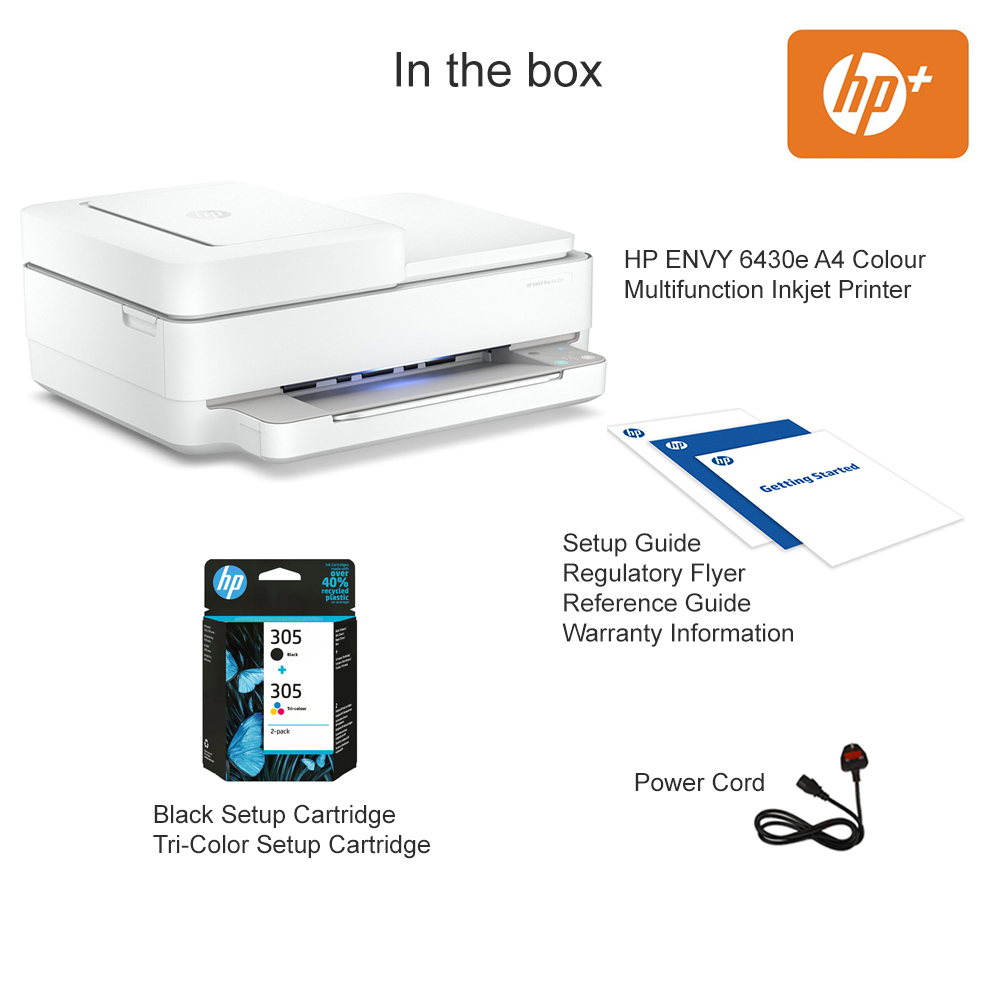 HP ENVY 6430e A4 Colour Multifunction Inkjet Printer with HP Plus