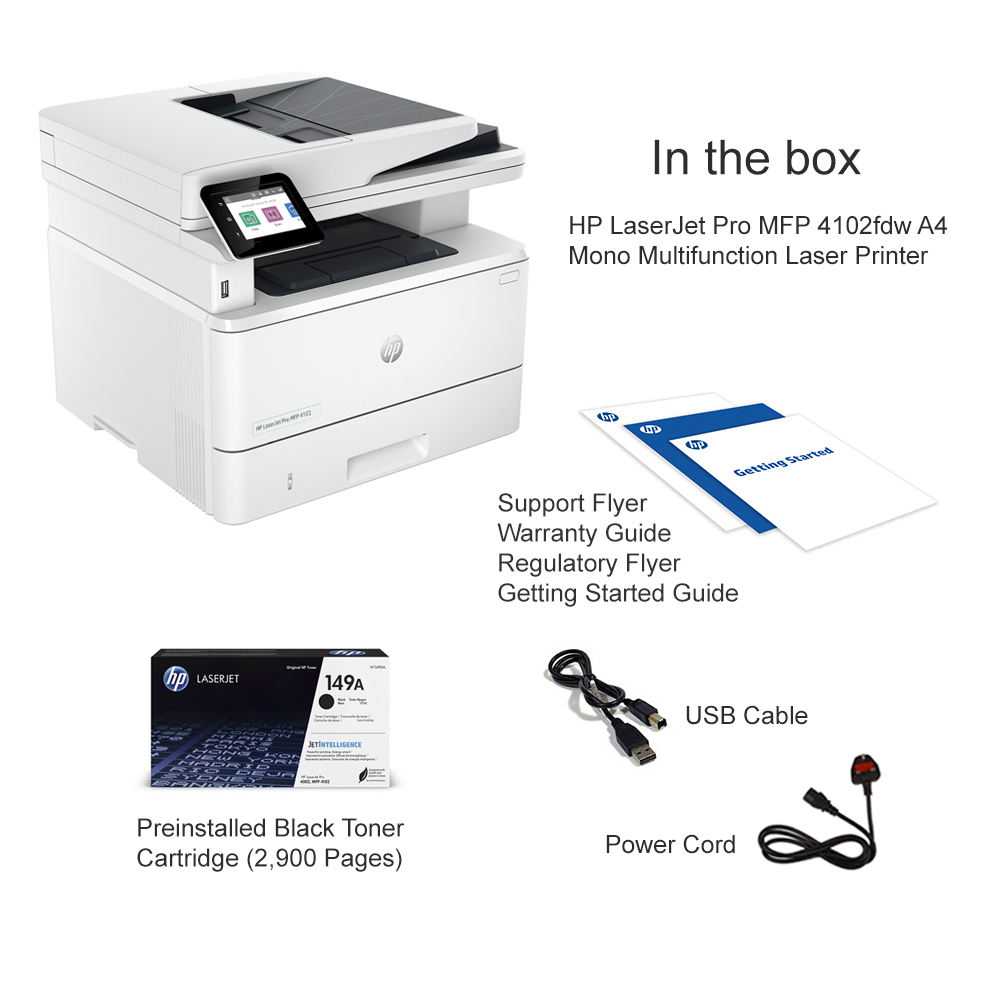 HP LaserJet Pro 4102fdwe - Blanc - 1200 x 1200 DPI