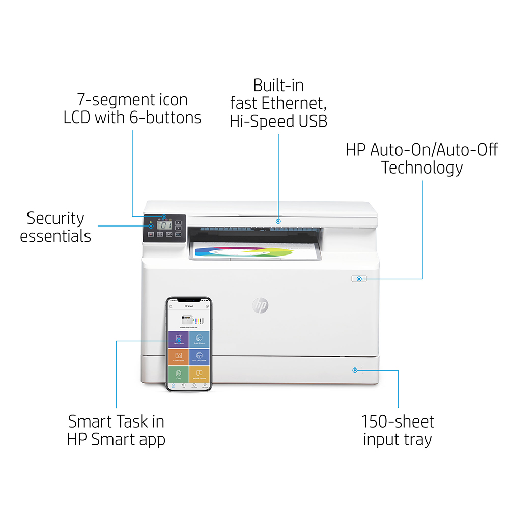 HP Color LaserJet Pro MFP M182n A4 Colour Multifunction Laser Printer -  7KW54A