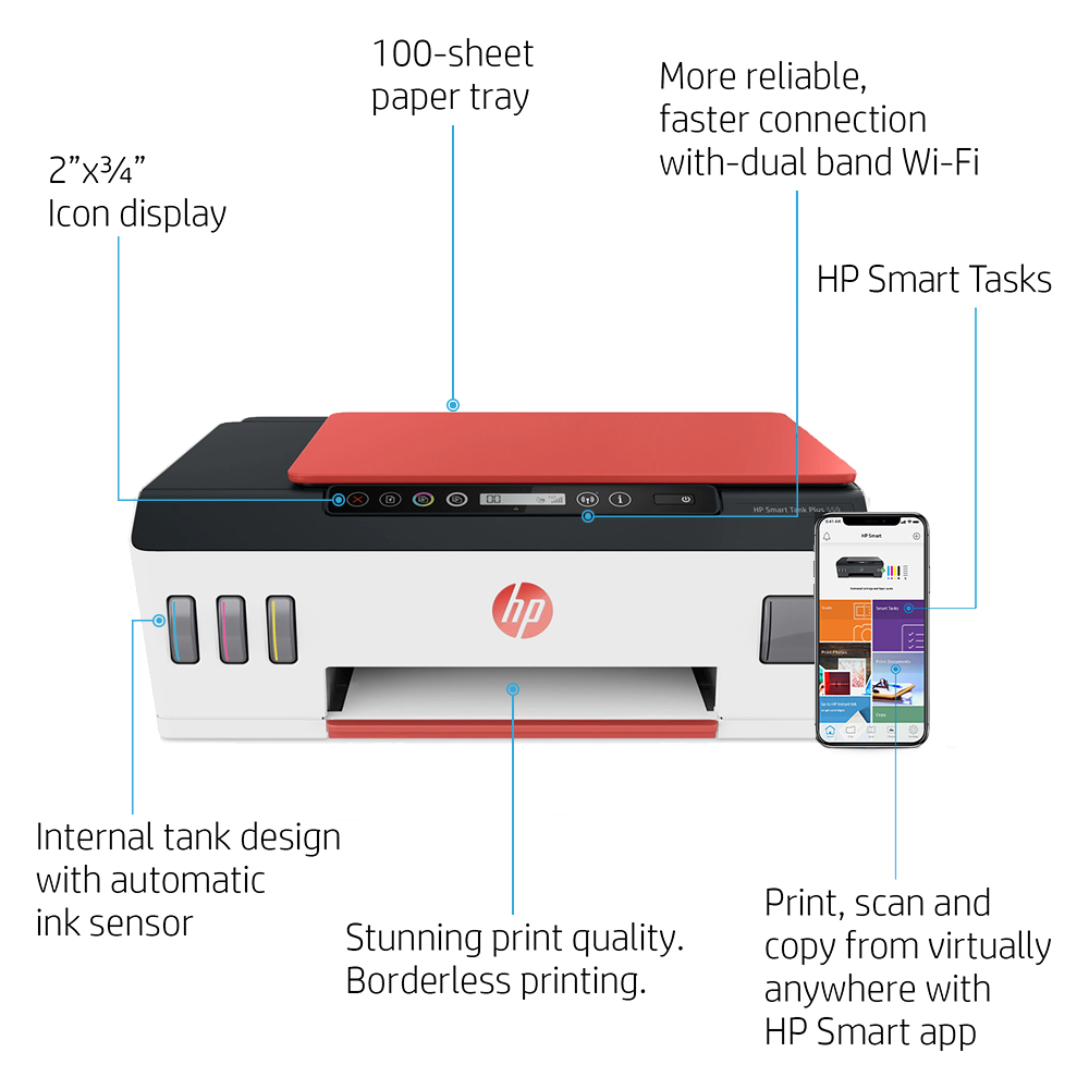 Multifunction Inkjet HP 559 A4 Printer Tank 3YW75A Colour - Smart Plus