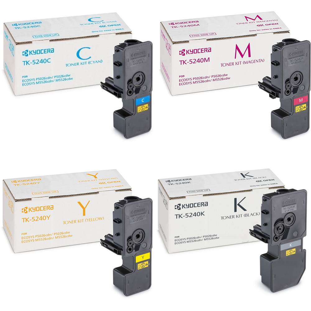 Kyocera TK-5240 Bundle Pack K (4,000 Pages) CMY (3,000 Pages) Kyocera TK-5240 Bundle Pack K (4,000 Pages) CMY (3,000 Pages)