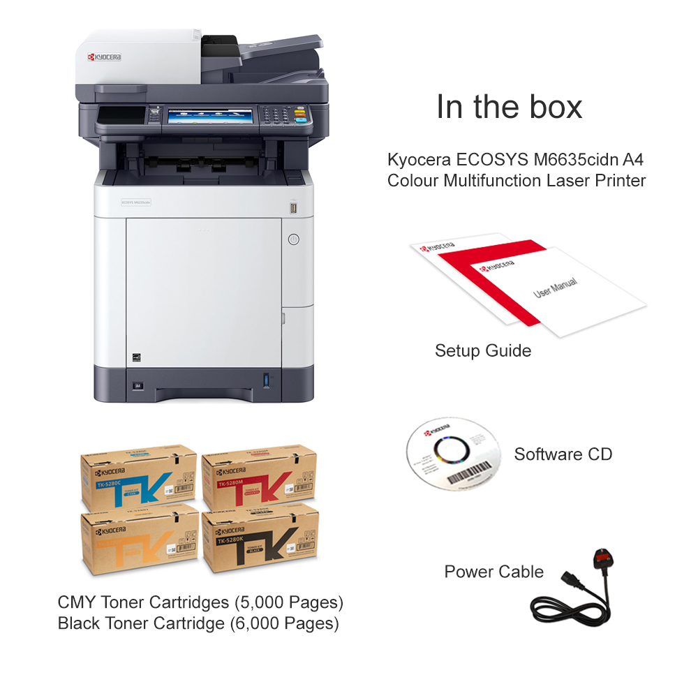 Kyocera ECOSYS M6635cidn A4 Colour Multifunction Laser Printer