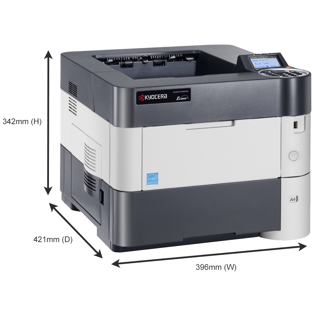 Kyocera ECOSYS P3055dn A4 Mono Laser Printer 1102T73NL0