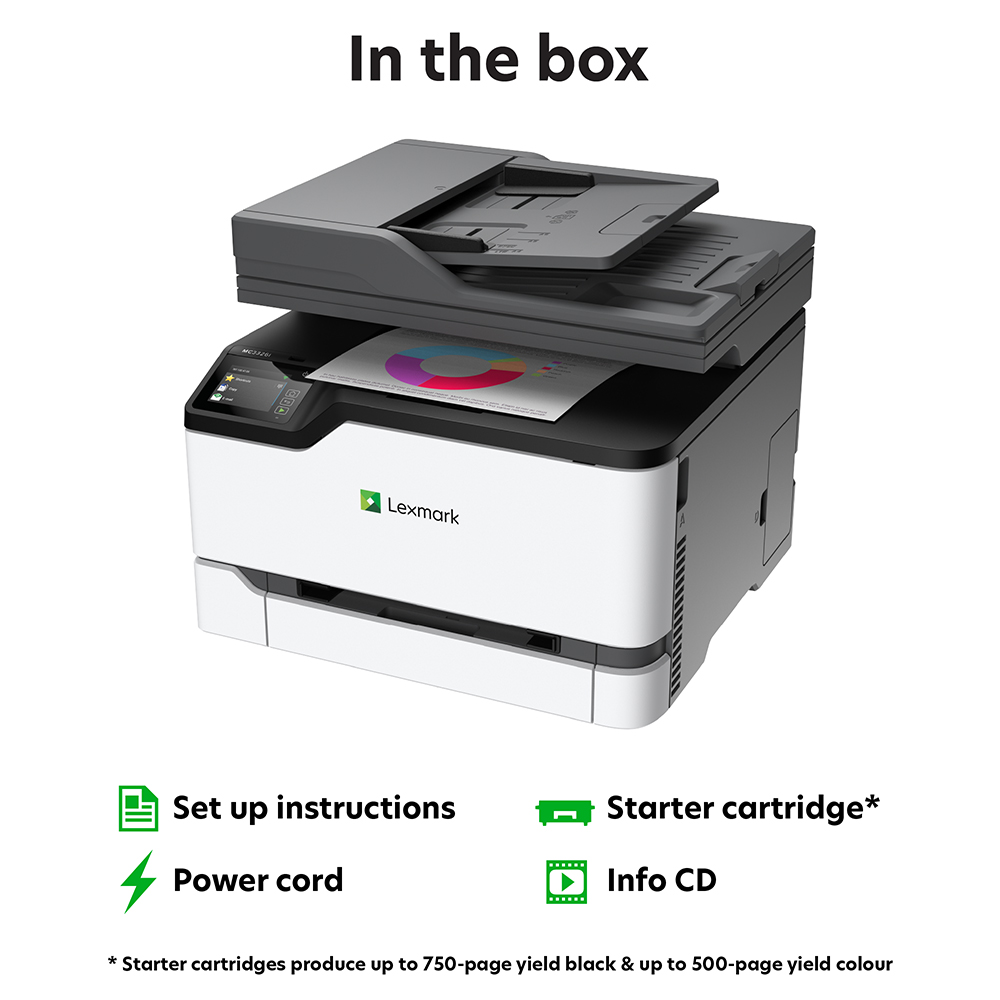 Lexmark MC3326i A4 Colour Multifunction Laser Printer 40N9763