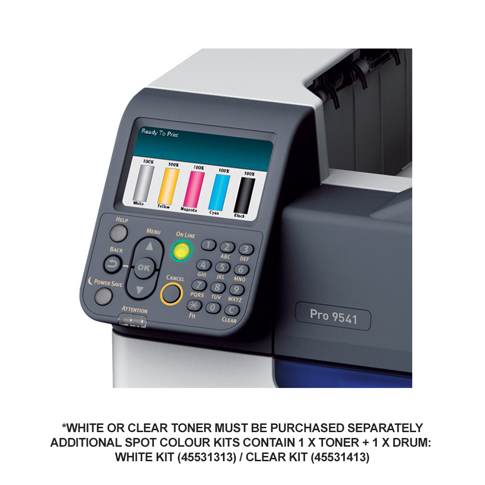 Impresora OKI Laser Color Pro PRO9541WT A3 toner blanco - M2M
