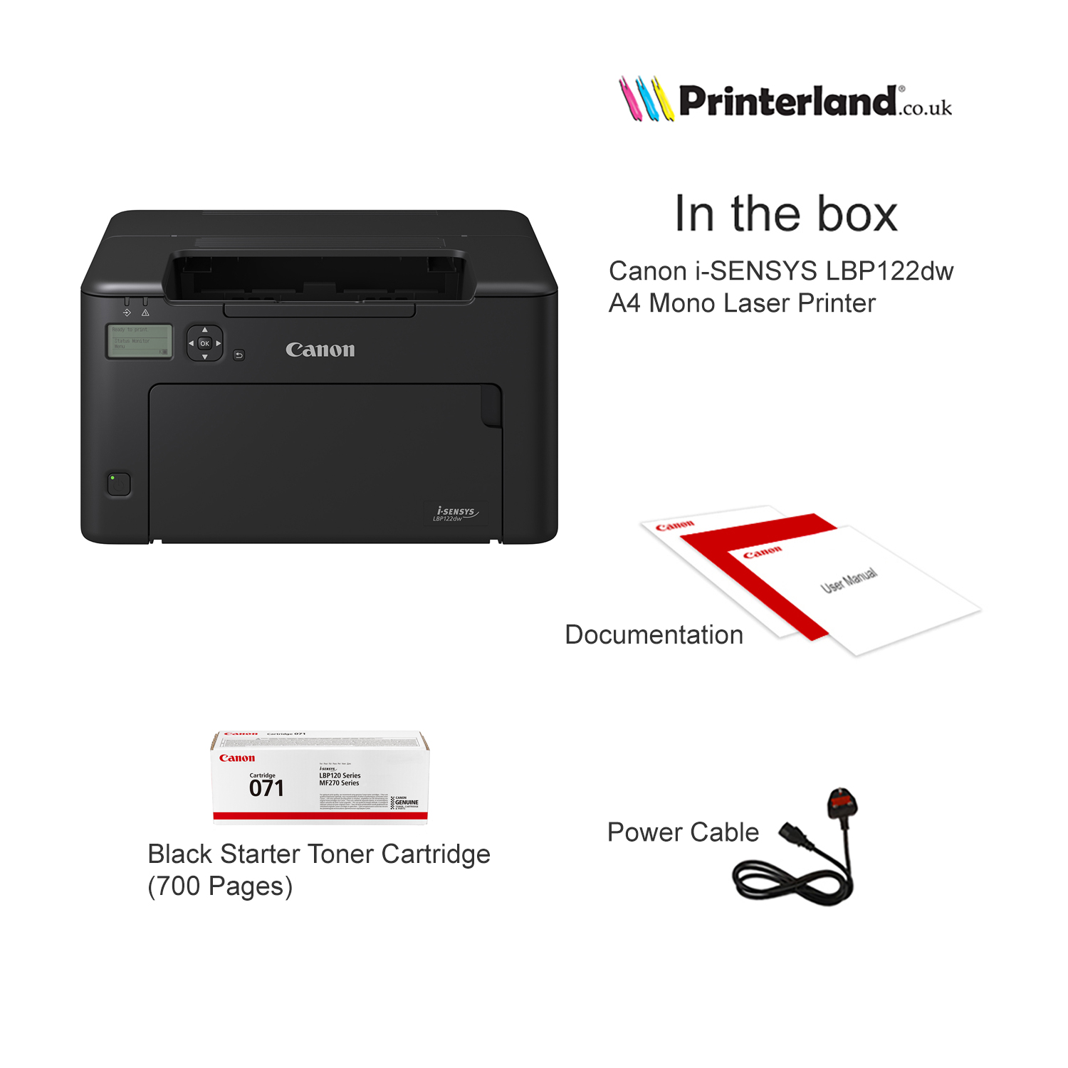 Canon iSENSYS LBP122dw A4 Mono Laser Printer 5620C011