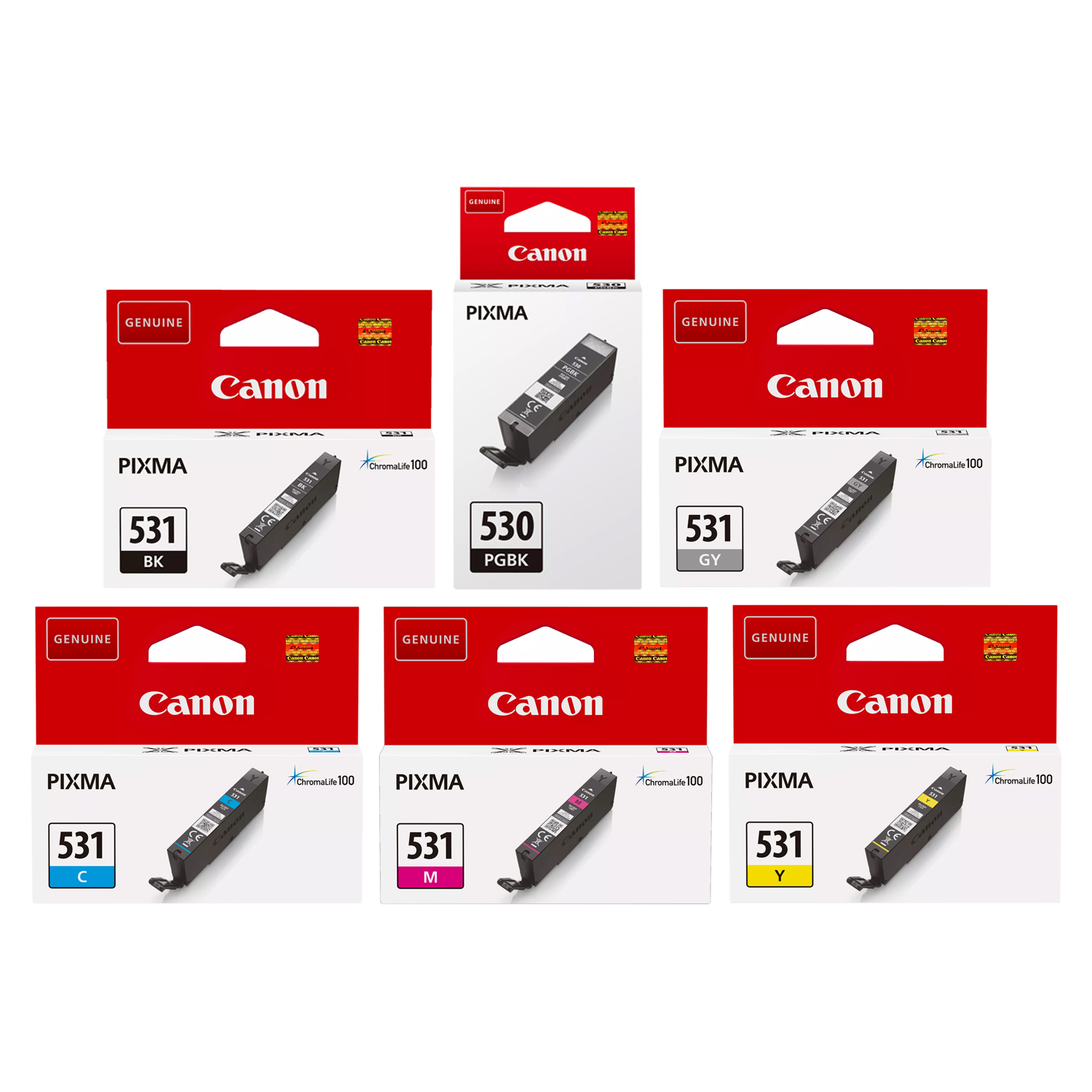 Canon PGI-530/CLI-531 6 Colour Ink Cartridge Value Pack