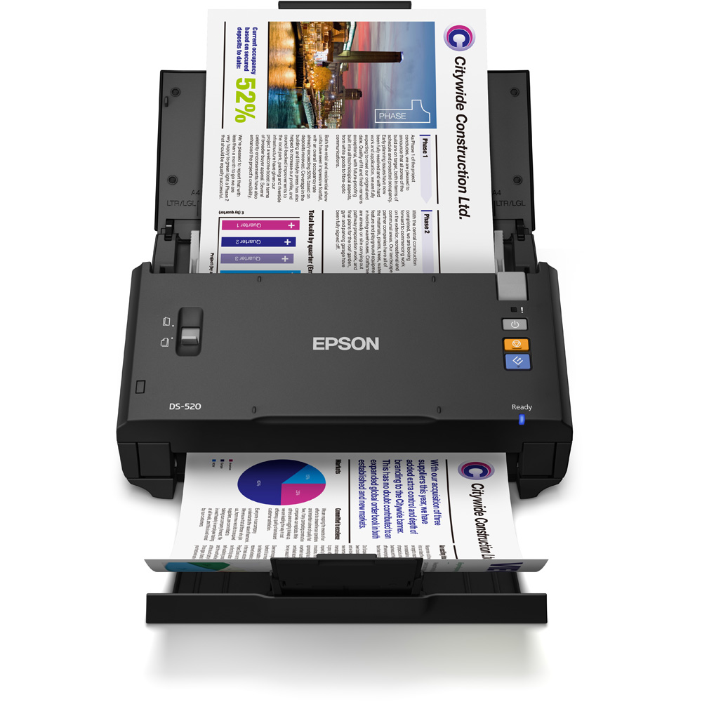 Epson WorkForce DS-520N A4 Colour Sheetfed Scanner