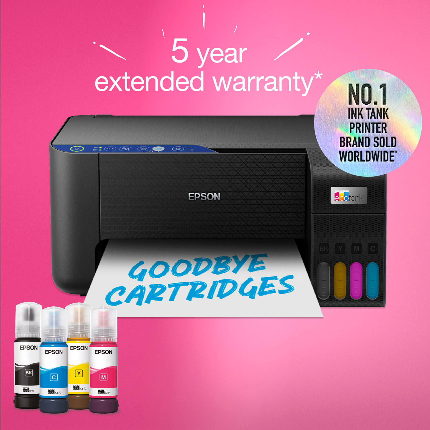 Epson EcoTank ET2811 A4 Colour Multifunction Inkjet Printer C11CJ67402