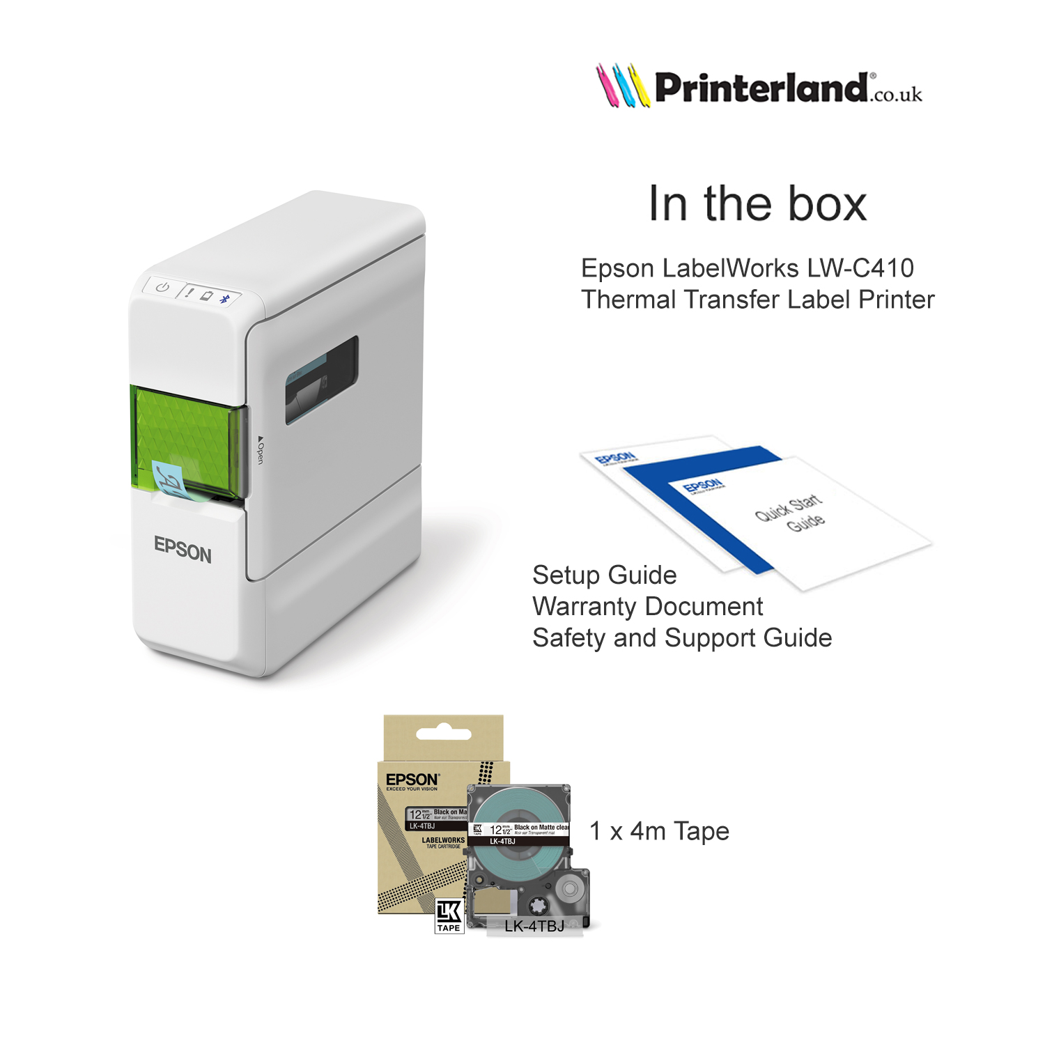 Epson LabelWorks LWC410 Thermal Transfer Label Printer C51CF48100