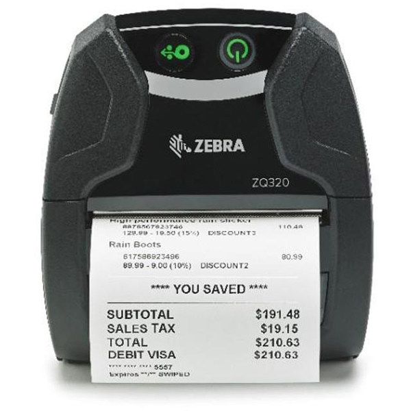 Zebra ZQ320 (Outdoor Use) Mobile Receipt Label Printer - ZQ32-A0E02TE-00