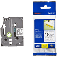 Brother TZe-S141 18mm Labelling Tape (BLACK ON CLEAR STRONG ADHESIVE)