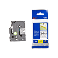 Brother TZE-S151 24mm Labelling Tape (BLACK ON CLEAR STRONG ADHESIVE)