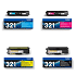 Brother TN-321 Toner Cartridge Value Pack CMY (1.5K Pages) K (2.5K Pages)