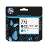 HP 773 Matte Black & Cyan Designjet Printhead