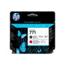 Genuine HP No. 771 Matte Black and Chromatic Red Printhead for DesignJet Printers