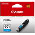 Canon CLI-551C Cyan Ink Cartridge (304 Pages)