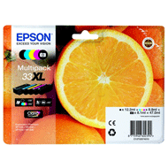 Genuine Epson 5 Colour Multipack No.33XL Claria Premium Ink