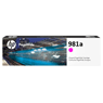 HP 981A Magenta Original PageWide Ink Cartridge (6,000 Pages)
