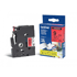 Genuine Brother Black on Red 9mm Gloss Laminated Labelling Tapes (8m)