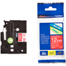 Brother TZe-435 12mm Labelling Tape (WHITE ON RED)