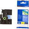 Brother TZe-555 24mm Labelling Tape (WHITE ON BLUE)