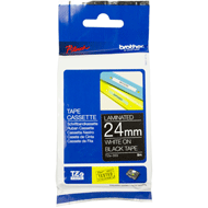 Brother TZe-355 24mm Labelling Tape (WHITE ON BLACK)
